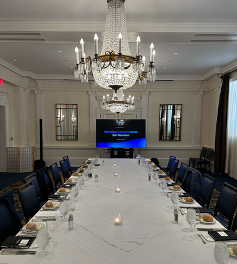 A private dining room at The Olympic Club, San Francisco.